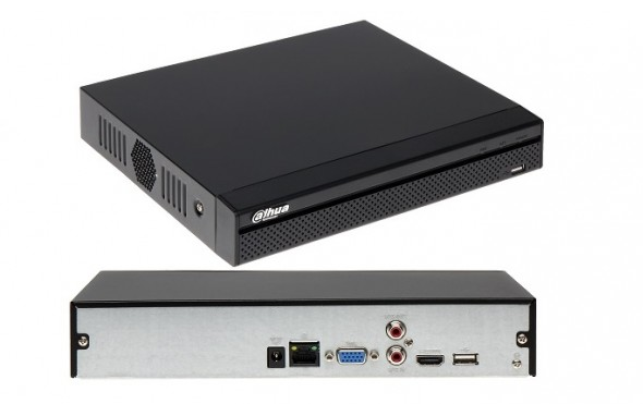 DVR kayıt cihazı ön ve arka bağlantı görünümleri